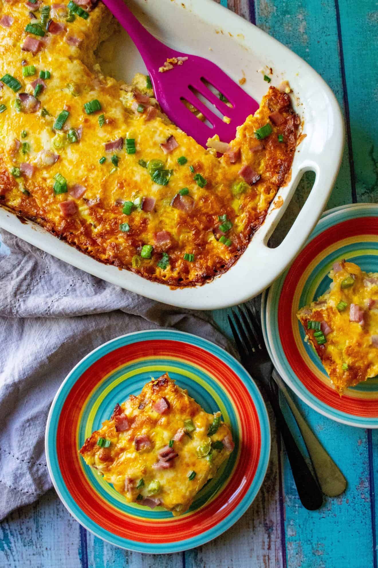 HAM AND CHEESE HASH BROWN BREAKFAST CASSEROLE10 (2) | A Wicked Whisk