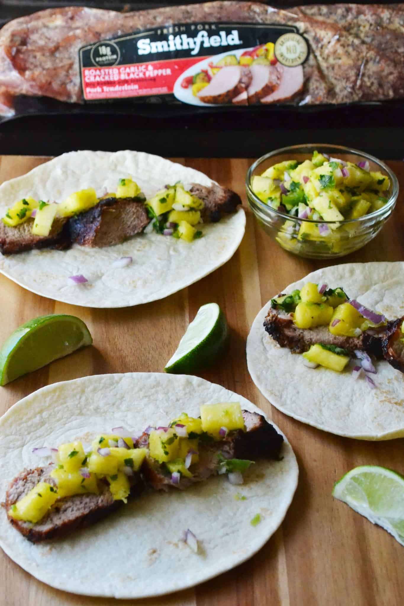 Grilled Pork Tacos with Pineapple Salsa | A Wicked Whisk