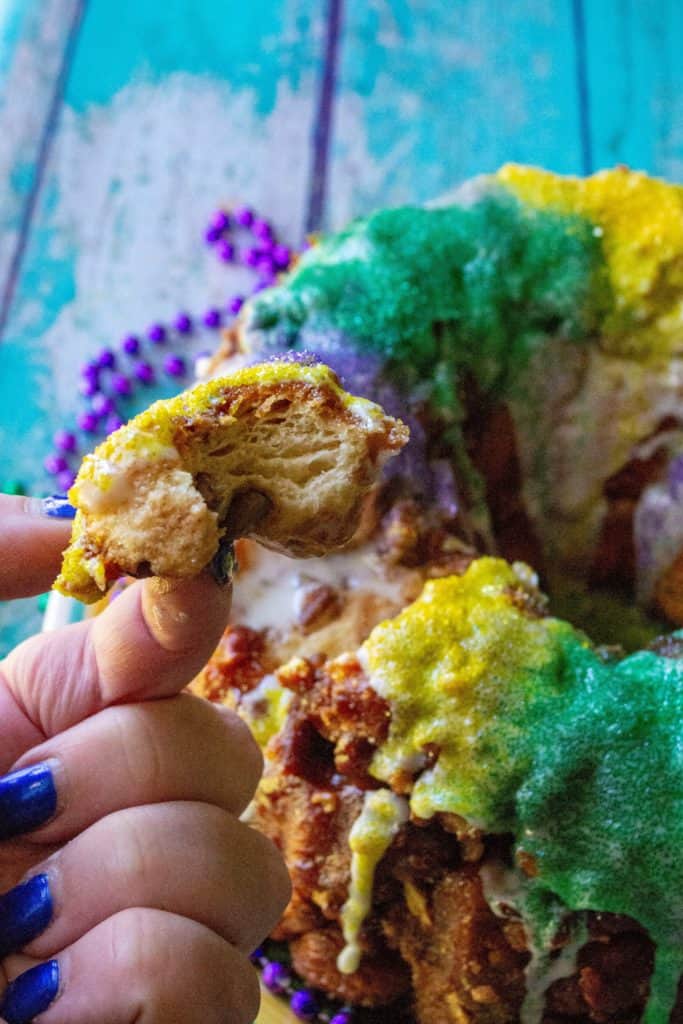 King Cake Monkey Bread | A Wicked Whisk