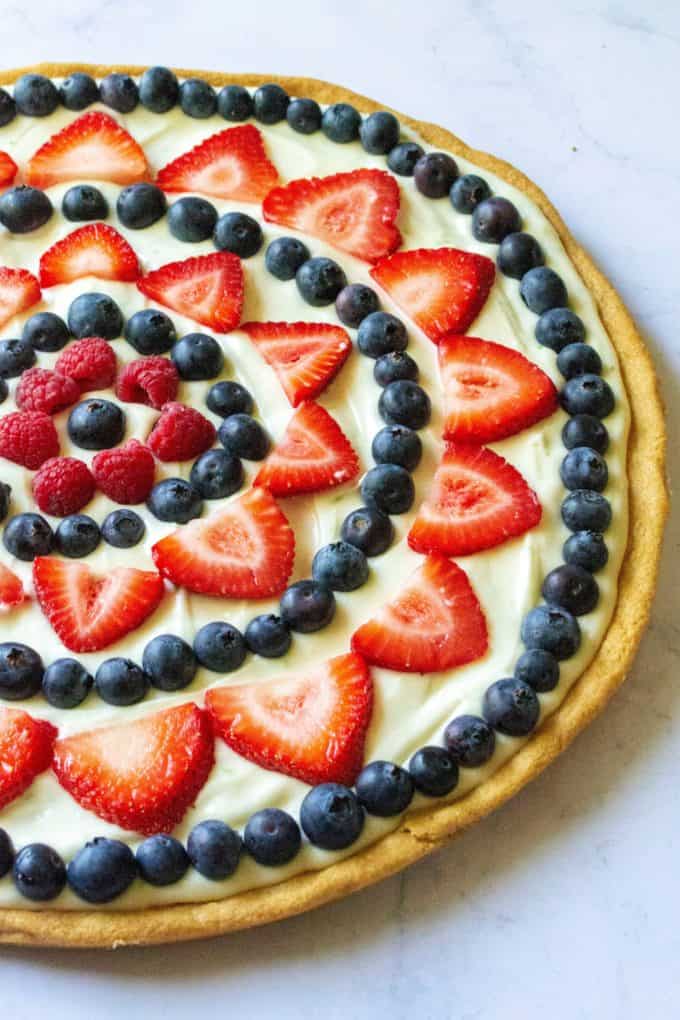 Fourth of July Fruit Pizza | A Wicked Whisk