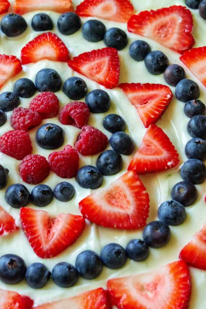 Fourth of July Fruit Pizza | A Wicked Whisk